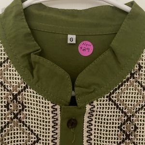 BRAND NEW SHIRT, SIZE L, OLIVE GREEN